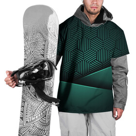Накидка на куртку 3D с принтом Luxury Green в Санкт-Петербурге, 100% полиэстер |  | Тематика изображения на принте: green | luxury | versace | vip | абстракция | версаче | вип | паттерн | роскошь | текстуры