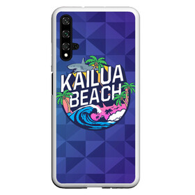 Чехол для Honor 20 с принтом KAILUA BEACH в Санкт-Петербурге, Силикон | Область печати: задняя сторона чехла, без боковых панелей | kailua | акула | закат | море | отдых | отпуск | пальмы | пляж