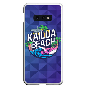 Чехол для Samsung S10E с принтом KAILUA BEACH в Санкт-Петербурге, Силикон | Область печати: задняя сторона чехла, без боковых панелей | kailua | акула | закат | море | отдых | отпуск | пальмы | пляж