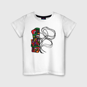 Детская футболка хлопок с принтом Противостояние в Санкт-Петербурге, 100% хлопок | круглый вырез горловины, полуприлегающий силуэт, длина до линии бедер | Тематика изображения на принте: абстракция | графика | парадокс | сюрреализм | фантазия