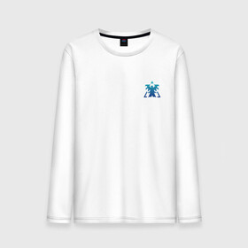Мужской лонгслив хлопок с принтом Terran logo mini | Blue в Санкт-Петербурге, 100% хлопок |  | marine | terran | земляне | маринос | морпехи | раса людей | терран