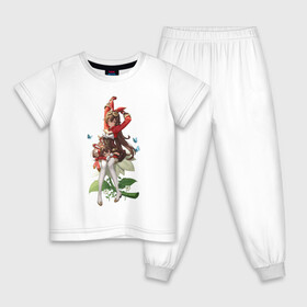 Детская пижама хлопок с принтом Маленькая Эмбер в Санкт-Петербурге, 100% хлопок |  брюки и футболка прямого кроя, без карманов, на брюках мягкая резинка на поясе и по низу штанин
 | абочка | анемония | арт | бабочки | белый цветок | боевая девочка | боевая девушка | зайчик | заяц | игрушка | игрушка кролик | кролик | милая девочка | милая девушка | рисунок | сесилия