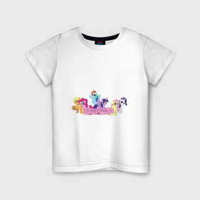 Детская футболка хлопок с принтом My Little Pony Happy Birthday в Санкт-Петербурге, 100% хлопок | круглый вырез горловины, полуприлегающий силуэт, длина до линии бедер | Тематика изображения на принте: applejack | friendship | mylittlepony | rainbow dash | twilight sparkle | waifu | вайфу | дружба это магия | друзья | кони | моя маленькая пони | мультфильм | пони | радуга | ренбоу деш | эплджек