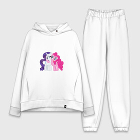 Женский костюм хлопок Oversize с принтом My Little Pony Pinkie Pie And в Санкт-Петербурге,  |  | applejack | friendship | mylittlepony | rainbow dash | twilight sparkle | waifu | вайфу | дружба это магия | друзья | кони | моя маленькая пони | мультфильм | пони | радуга | ренбоу деш | эплджек