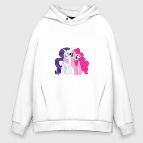 Мужское худи Oversize хлопок с принтом My Little Pony Pinkie Pie And  в Санкт-Петербурге, френч-терри — 70% хлопок, 30% полиэстер. Мягкий теплый начес внутри —100% хлопок | боковые карманы, эластичные манжеты и нижняя кромка, капюшон на магнитной кнопке | applejack | friendship | mylittlepony | rainbow dash | twilight sparkle | waifu | вайфу | дружба это магия | друзья | кони | моя маленькая пони | мультфильм | пони | радуга | ренбоу деш | эплджек