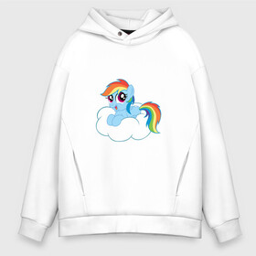 Мужское худи Oversize хлопок с принтом My Little Pony Rainbow Dash в Санкт-Петербурге, френч-терри — 70% хлопок, 30% полиэстер. Мягкий теплый начес внутри —100% хлопок | боковые карманы, эластичные манжеты и нижняя кромка, капюшон на магнитной кнопке | applejack | friendship | mylittlepony | rainbow dash | twilight sparkle | waifu | вайфу | дружба это магия | друзья | кони | моя маленькая пони | мультфильм | пони | радуга | ренбоу деш | эплджек