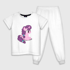 Детская пижама хлопок с принтом Pony Pink Mammal Purple - Litt в Санкт-Петербурге, 100% хлопок |  брюки и футболка прямого кроя, без карманов, на брюках мягкая резинка на поясе и по низу штанин
 | Тематика изображения на принте: applejack | friendship | mylittlepony | rainbow dash | twilight sparkle | waifu | вайфу | дружба это магия | друзья | кони | моя маленькая пони | мультфильм | пони | радуга | ренбоу деш | эплджек