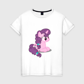 Женская футболка хлопок с принтом Pony Pink Mammal Purple - Litt в Санкт-Петербурге, 100% хлопок | прямой крой, круглый вырез горловины, длина до линии бедер, слегка спущенное плечо | applejack | friendship | mylittlepony | rainbow dash | twilight sparkle | waifu | вайфу | дружба это магия | друзья | кони | моя маленькая пони | мультфильм | пони | радуга | ренбоу деш | эплджек