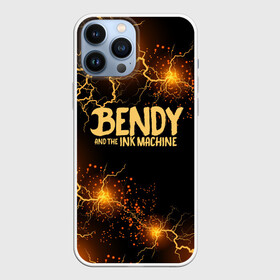 Чехол для iPhone 13 Pro Max с принтом BENDY LOGO в Санкт-Петербурге,  |  | bendy | bendy and the ink machine | tegunvteg | бенди | бени | бенни | бэнди | детская | детям | игра | компьютерная игра | машина | молния | ужастик | чернила | чернильная