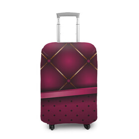 Чехол для чемодана 3D с принтом Luxury Red в Санкт-Петербурге, 86% полиэфир, 14% спандекс | двустороннее нанесение принта, прорези для ручек и колес | green | luxury | versace | vip | абстракция | версаче | вип | паттерн | роскошь | текстуры