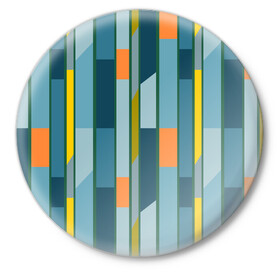 Значок с принтом Абстракция в стиле модерн в Санкт-Петербурге,  металл | круглая форма, металлическая застежка в виде булавки | abstract | modern | stripes | абстракция | модерн | полосы