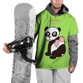 Накидка на куртку 3D с принтом Святая панда в Санкт-Петербурге, 100% полиэстер |  | Тематика изображения на принте: ангел | животное | звери | мило | панда | пандочка