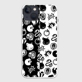 Чехол для iPhone 13 с принтом ЭМБЛЕМЫ 7 СМЕРТНЫХ ГРЕХОВ в Санкт-Петербурге,  |  | anime | japan | japanese | jujutsu | jujutsu kaisen | kaisen | sukuna | tattoo | аниме | двуликий призрак | иероглифы | инумаки | итадори | итадори юдзи | магическая битва | нобара | панда | рёмен | рёмен сукуна | сатору | сукуна
