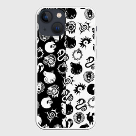 Чехол для iPhone 13 mini с принтом ЭМБЛЕМЫ 7 СМЕРТНЫХ ГРЕХОВ в Санкт-Петербурге,  |  | anime | japan | japanese | jujutsu | jujutsu kaisen | kaisen | sukuna | tattoo | аниме | двуликий призрак | иероглифы | инумаки | итадори | итадори юдзи | магическая битва | нобара | панда | рёмен | рёмен сукуна | сатору | сукуна