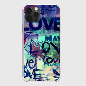 Чехол для iPhone 12 Pro с принтом LOVE в Санкт-Петербурге, силикон | область печати: задняя сторона чехла, без боковых панелей | love | абстракция | любовь | молодежное | пестрое