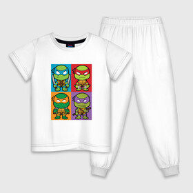 Детская пижама хлопок с принтом Ninja Turtles в Санкт-Петербурге, 100% хлопок |  брюки и футболка прямого кроя, без карманов, на брюках мягкая резинка на поясе и по низу штанин
 | donatello | leonardo | michelangelo | ninja | pizza | raphael | turtles | донателло | животные | карате | комикс | комиксы | леонардо | микеланджело | мультфильм | мутант | мутанты | ниндзя | пицца | рафаэль | сплинтер | супергерой