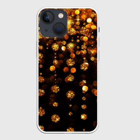 Чехол для iPhone 13 mini с принтом GOLDEN RAIN в Санкт-Петербурге,  |  | black | gold | деньги | золото | монеты | пестрое