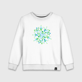 Детский свитшот хлопок с принтом Молекула в Санкт-Петербурге, 100% хлопок | круглый вырез горловины, эластичные манжеты, пояс и воротник | минимализм | молекула | молекулярное соединение | наука | рисунок | шарики