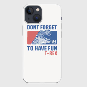 Чехол для iPhone 13 mini с принтом T rex Dino в Санкт-Петербурге,  |  | 1976 | dino | t rex | trex | дино | динозавр | тирекс | хищник