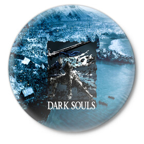 Значок с принтом DARKSOULS | Project Dark в Санкт-Петербурге,  металл | круглая форма, металлическая застежка в виде булавки | dark souls | darksouls | tegunvte | темные души