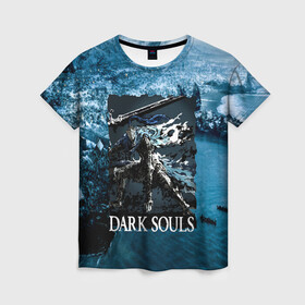 Женская футболка 3D с принтом DARKSOULS | Project Dark в Санкт-Петербурге, 100% полиэфир ( синтетическое хлопкоподобное полотно) | прямой крой, круглый вырез горловины, длина до линии бедер | dark souls | darksouls | tegunvte | темные души