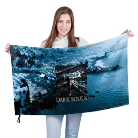 Флаг 3D с принтом DARKSOULS | Project Dark в Санкт-Петербурге, 100% полиэстер | плотность ткани — 95 г/м2, размер — 67 х 109 см. Принт наносится с одной стороны | dark souls | darksouls | tegunvte | темные души