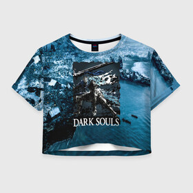 Женская футболка Crop-top 3D с принтом DARKSOULS | Project Dark в Санкт-Петербурге, 100% полиэстер | круглая горловина, длина футболки до линии талии, рукава с отворотами | dark souls | darksouls | tegunvte | темные души