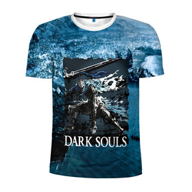 Мужская футболка 3D спортивная с принтом DARKSOULS | Project Dark в Санкт-Петербурге, 100% полиэстер с улучшенными характеристиками | приталенный силуэт, круглая горловина, широкие плечи, сужается к линии бедра | dark souls | darksouls | tegunvte | темные души