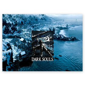 Поздравительная открытка с принтом DARKSOULS | Project Dark в Санкт-Петербурге, 100% бумага | плотность бумаги 280 г/м2, матовая, на обратной стороне линовка и место для марки
 | dark souls | darksouls | tegunvte | темные души