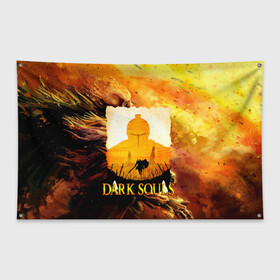 Флаг-баннер с принтом DARKSOULS | SKULL&MAGIC в Санкт-Петербурге, 100% полиэстер | размер 67 х 109 см, плотность ткани — 95 г/м2; по краям флага есть четыре люверса для крепления | dark souls | darksouls | tegunvte | темные души