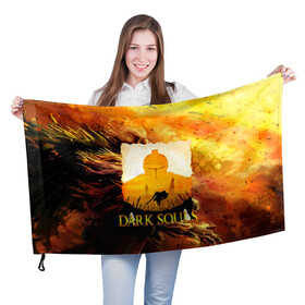 Флаг 3D с принтом DARKSOULS | SKULL&MAGIC в Санкт-Петербурге, 100% полиэстер | плотность ткани — 95 г/м2, размер — 67 х 109 см. Принт наносится с одной стороны | dark souls | darksouls | tegunvte | темные души