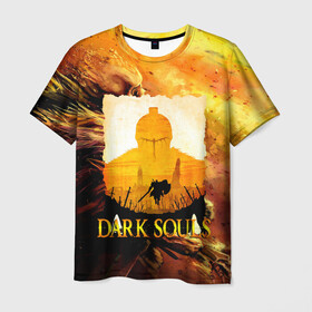 Мужская футболка 3D с принтом DARKSOULS | SKULL&MAGIC в Санкт-Петербурге, 100% полиэфир | прямой крой, круглый вырез горловины, длина до линии бедер | dark souls | darksouls | tegunvte | темные души
