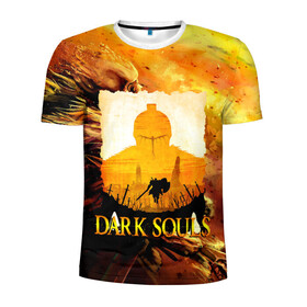 Мужская футболка 3D спортивная с принтом DARKSOULS | SKULL&MAGIC в Санкт-Петербурге, 100% полиэстер с улучшенными характеристиками | приталенный силуэт, круглая горловина, широкие плечи, сужается к линии бедра | dark souls | darksouls | tegunvte | темные души