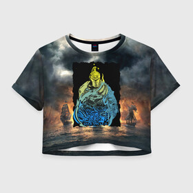 Женская футболка Crop-top 3D с принтом DARKSOULS | ТЁМНЫЕ ДУШИ 2 в Санкт-Петербурге, 100% полиэстер | круглая горловина, длина футболки до линии талии, рукава с отворотами | dark souls | darksouls | tegunvte | темные души