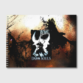 Альбом для рисования с принтом DARKSOULS KNIGHT в Санкт-Петербурге, 100% бумага
 | матовая бумага, плотность 200 мг. | Тематика изображения на принте: dark souls | darksouls | tegunvte | темные души