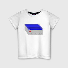 Детская футболка хлопок с принтом Ошибка Windows 95 в Санкт-Петербурге, 100% хлопок | круглый вырез горловины, полуприлегающий силуэт, длина до линии бедер | 404 | 95 | error | windows | windows 95 | ошибка