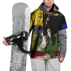 Накидка на куртку 3D с принтом Мазок художника! в Санкт-Петербурге, 100% полиэстер |  | абстракция | картина | молодежное | пестрое | хайп