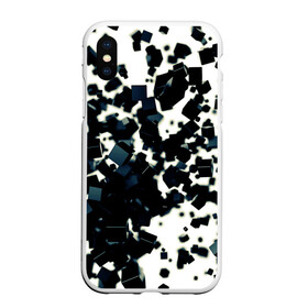 Чехол для iPhone XS Max матовый с принтом KUBIKI в Санкт-Петербурге, Силикон | Область печати: задняя сторона чехла, без боковых панелей | bricks | абстракция | кубики | молодежное | пестрое | черно белое