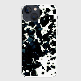Чехол для iPhone 13 mini с принтом KUBIKI в Санкт-Петербурге,  |  | bricks | абстракция | кубики | молодежное | пестрое | черно белое