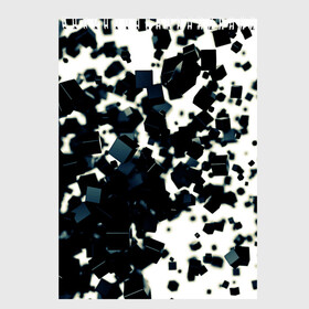 Скетчбук с принтом KUBIKI в Санкт-Петербурге, 100% бумага
 | 48 листов, плотность листов — 100 г/м2, плотность картонной обложки — 250 г/м2. Листы скреплены сверху удобной пружинной спиралью | bricks | абстракция | кубики | молодежное | пестрое | черно белое