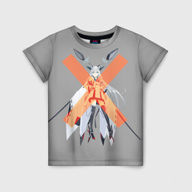 Детская футболка 3D с принтом лазурный путь в Санкт-Петербурге, 100% гипоаллергенный полиэфир | прямой крой, круглый вырез горловины, длина до линии бедер, чуть спущенное плечо, ткань немного тянется | anime | azur lane | girl | аниме | девушка | лазурный путь