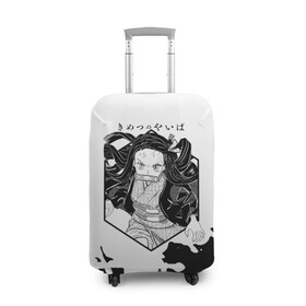 Чехол для чемодана 3D с принтом Nezuko Kamado Kimetsu no Yaiba в Санкт-Петербурге, 86% полиэфир, 14% спандекс | двустороннее нанесение принта, прорези для ручек и колес | demon slayer | kamado | kimetsu no yaiba | nezuko | tanjiro | аниме | гию томиока | зеницу агацума | иноске хашибира | камадо | клинок | корзинная девочка | манга | музан кибуцуджи | незуко | рассекающий демонов | танджиро