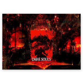 Поздравительная открытка с принтом DARK SOULS GAME STORY в Санкт-Петербурге, 100% бумага | плотность бумаги 280 г/м2, матовая, на обратной стороне линовка и место для марки
 | dark souls | darksouls | tegunvte | темные души