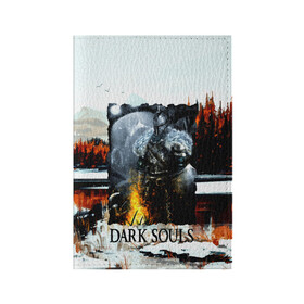 Обложка для паспорта матовая кожа с принтом DARK SOULS NEW в Санкт-Петербурге, натуральная матовая кожа | размер 19,3 х 13,7 см; прозрачные пластиковые крепления | dark souls | darksouls | tegunvte | темные души