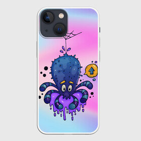 Чехол для iPhone 13 mini с принтом Милый паучок мутант в Санкт-Петербурге,  |  | градиент | мутант | осьминог | паук | паутина | слизь | щупальца