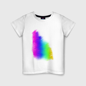 Детская футболка хлопок с принтом Масляные краски в Санкт-Петербурге, 100% хлопок | круглый вырез горловины, полуприлегающий силуэт, длина до линии бедер | арт | краски | принт | художник | цвет | яркость