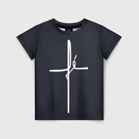 Детская футболка 3D с принтом Cross в Санкт-Петербурге, 100% гипоаллергенный полиэфир | прямой крой, круглый вырез горловины, длина до линии бедер, чуть спущенное плечо, ткань немного тянется | Тематика изображения на принте: jesus | армянский крест | вера | вероисповедание | иисус | крест | пасха | религия | христианство