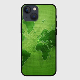 Чехол для iPhone 13 mini с принтом Карта мира в Санкт-Петербурге,  |  | Тематика изображения на принте: глобус | земля | карта | карта мира | континенты | материки | мир | планета | цифры