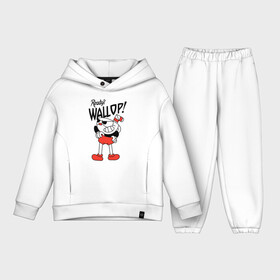 Детский костюм хлопок Oversize с принтом Cuphead: Ready Wallop в Санкт-Петербурге,  |  | Тематика изображения на принте: cuphead | cuphead and mugman | mugman | ready | wallop | игры | капхед | чашеголовый