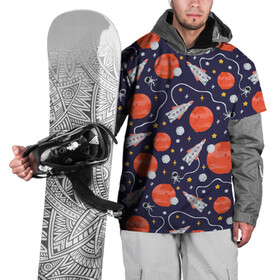 Накидка на куртку 3D с принтом Корабли, планеты и спутники в Санкт-Петербурге, 100% полиэстер |  | Тематика изображения на принте: space | арт | звезды | корабли | космос | планеты | ракеты | созвездия